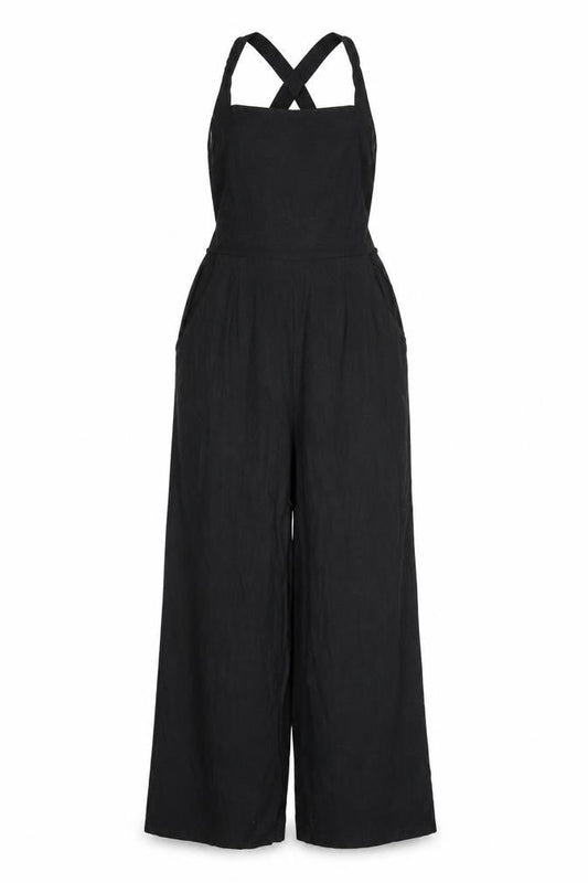 Womens UK Size 8 Nasty Gal One-Piece Black Jumpsuit