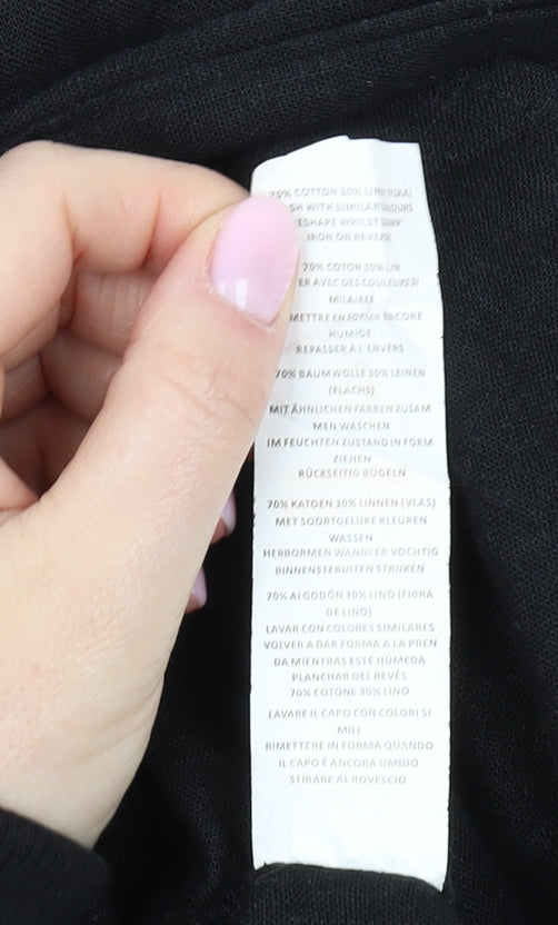 Nasty Gal Women's Black Wide-Leg Jumpsuit Size 8