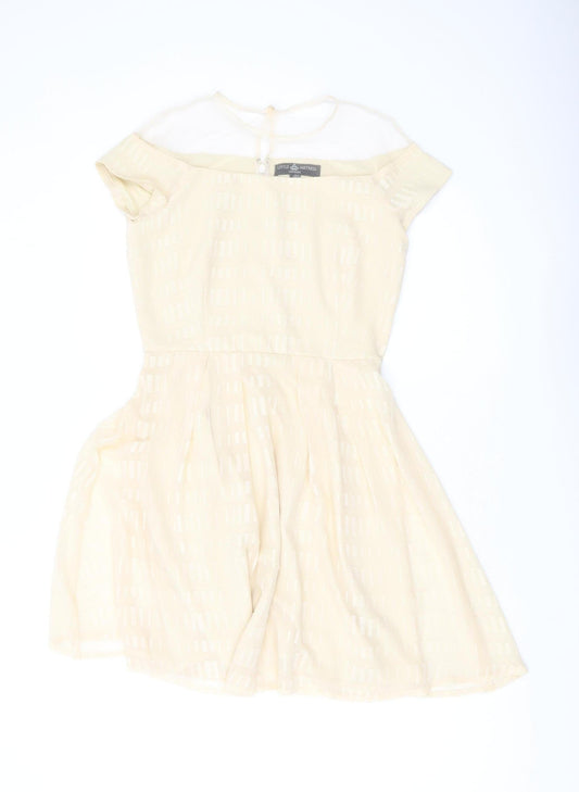 Little Mistress Women's Ivory A-Line Dress, Size 8