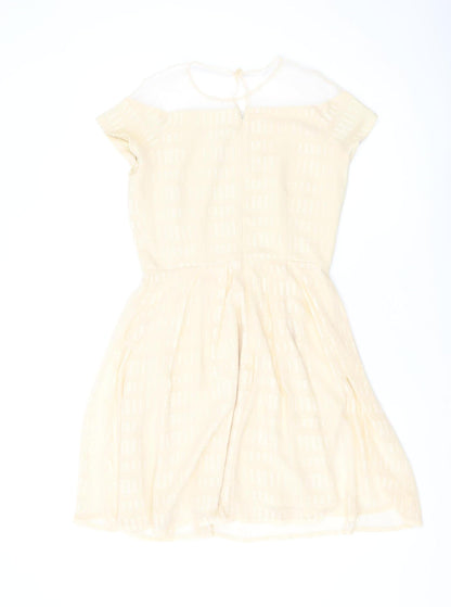 Little Mistress Women's Ivory A-Line Dress, Size 8