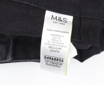 Womens UK Size 8 Marks and Spencer Regular Fit Skinny Black Jeans