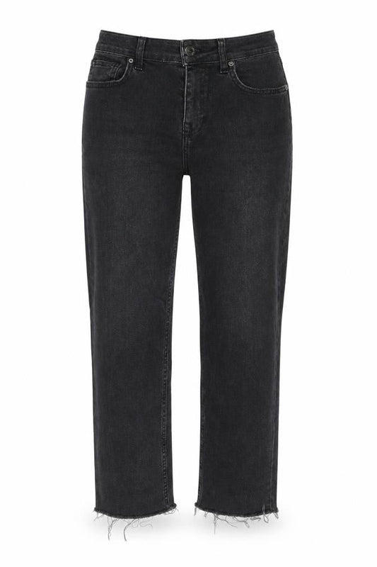 Front view of BDG Women's Black Straight Jeans, size 27, Regular