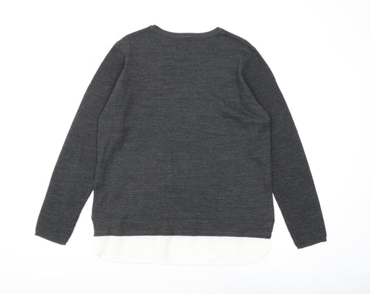 Womens UK Size 16 Dorothy Perkins Grey Pullover Jumper