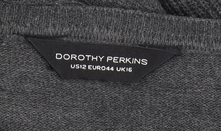 Womens UK Size 16 Dorothy Perkins Grey Pullover Jumper