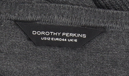 Womens UK Size 16 Dorothy Perkins Grey Pullover Jumper