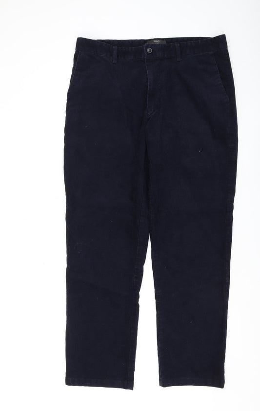 Marks and Spencer Men's Black Trousers, Size 36 Regular