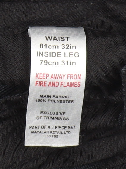 Taylor & Wright Men's Black Dress Pants, Size M, Regular Fit