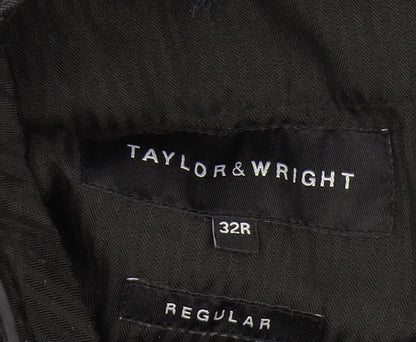 Taylor & Wright Men's Black Dress Pants, Size M, Regular Fit