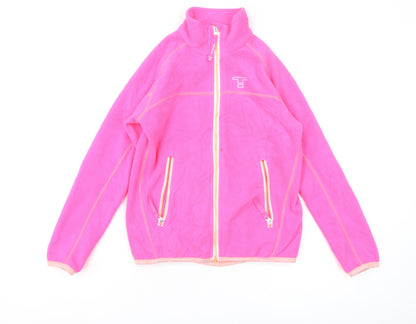 Tenson Girls Pink Fleece Full Zip Sweatshirt 9-10 Years