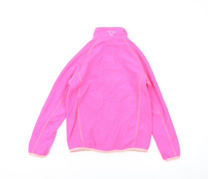 Tenson Girls Pink Fleece Full Zip Sweatshirt 9-10 Years
