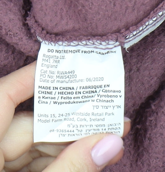 Regatta Women's Pink Full Zip Hoodie Size 10