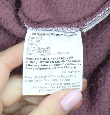 Regatta Women's Pink Full Zip Hoodie Size 10