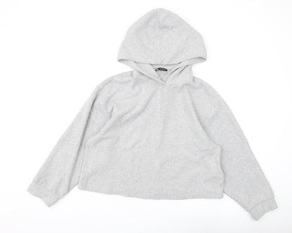 Zara Women's Grey Pullover Hoodie, L, Casual Comfort