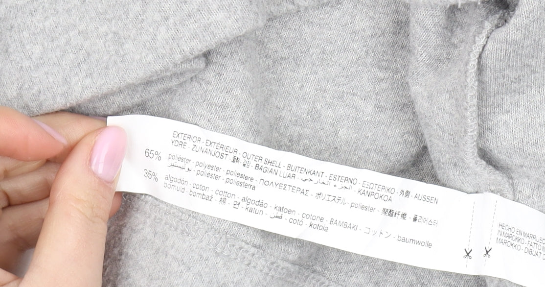 Zara Women's Grey Pullover Hoodie, L, Casual Comfort