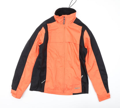 Daily Sports Women's Orange Rain Jacket M - Waterproof Lightweight