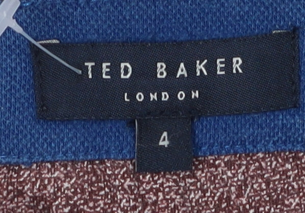Ted Baker Men's Blue Polo Shirt, L, Solid Cotton