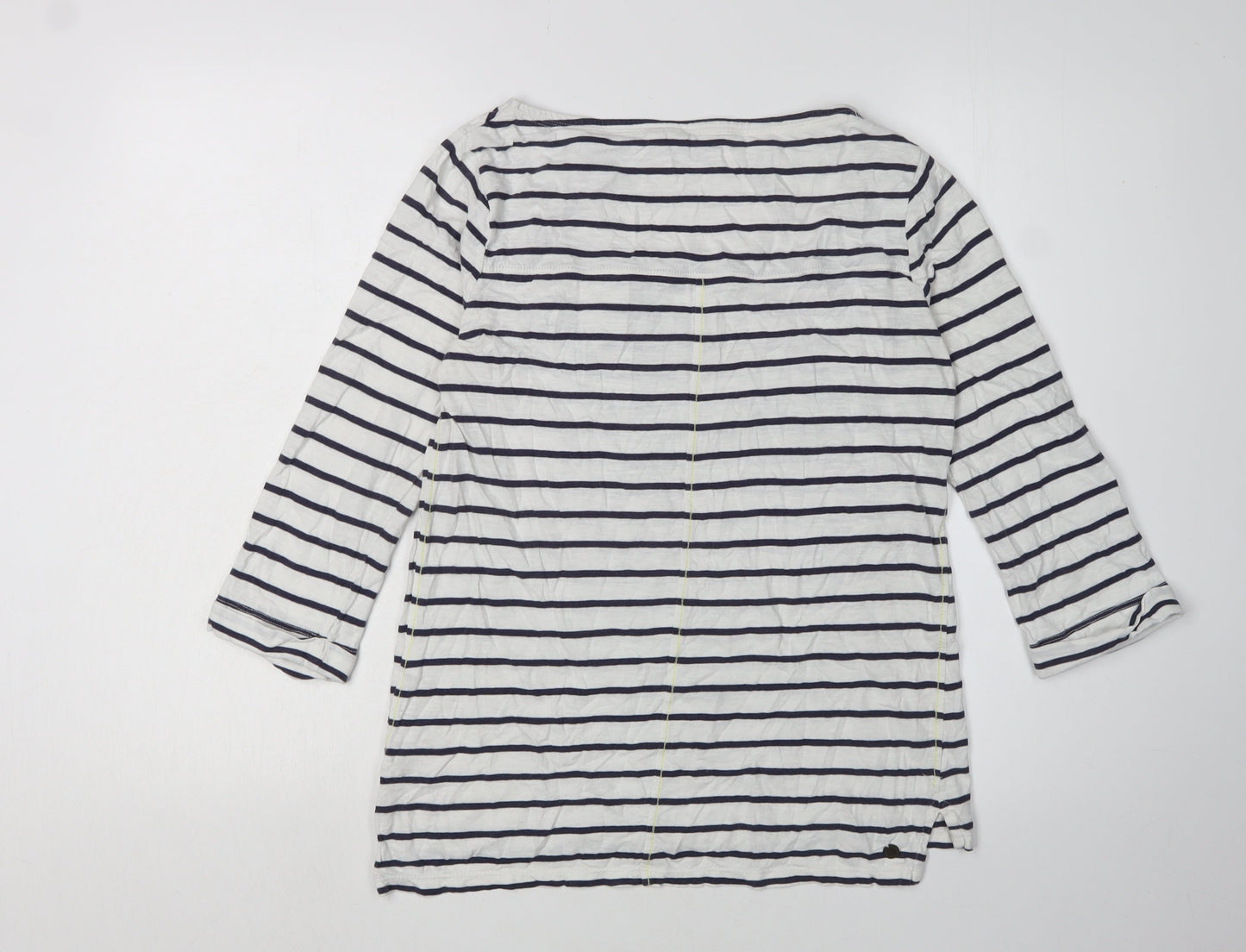 FatFace Women Ivory Striped T-Shirt Size 10