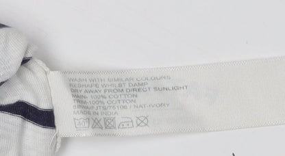 FatFace Women Ivory Striped T-Shirt Size 10