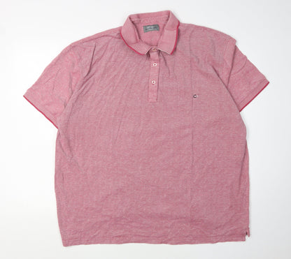 Peter Gribby Pink Geometric Polo Shirt - Men's 3XL