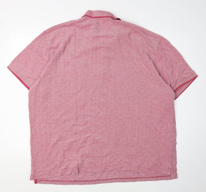 Peter Gribby Pink Geometric Polo Shirt - Men's 3XL
