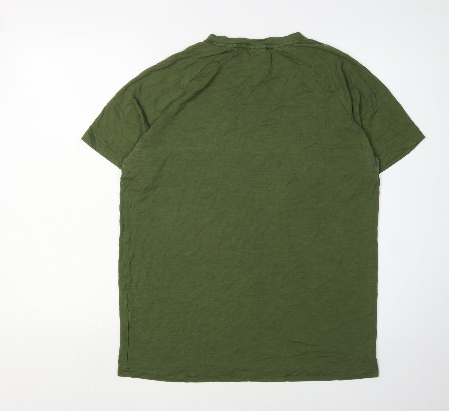 MP Men's Green Basic T-Shirt, L, Breathable Logo