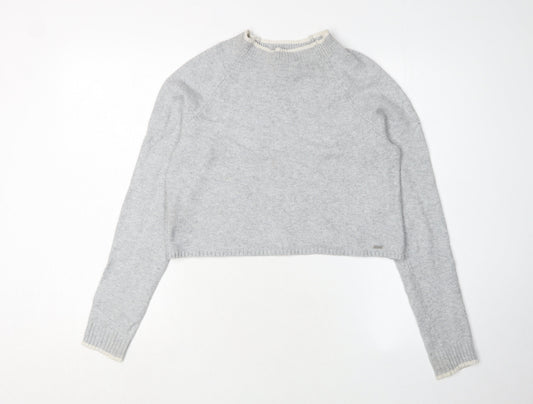 Womens UK Size S Hollister Grey Pullover Jumper