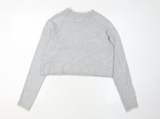 Womens UK Size S Hollister Grey Pullover Jumper