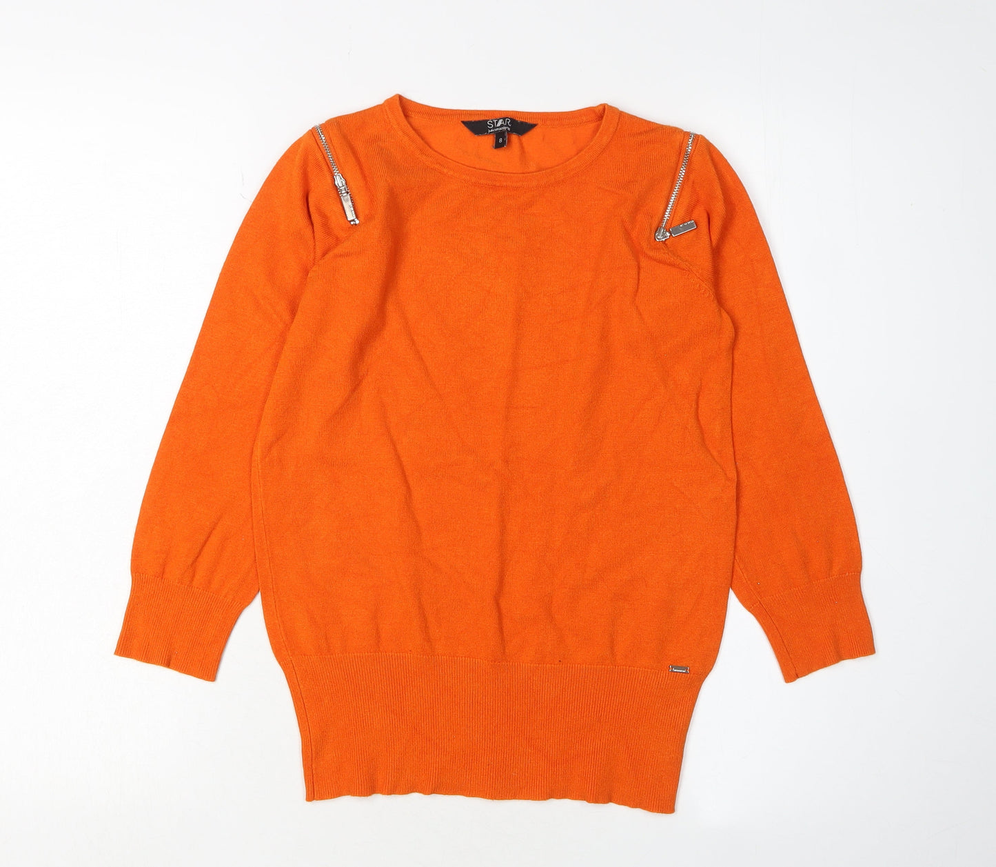 Womens UK Size 8 Star by Julien Macdonald Orange Pullover Jumper