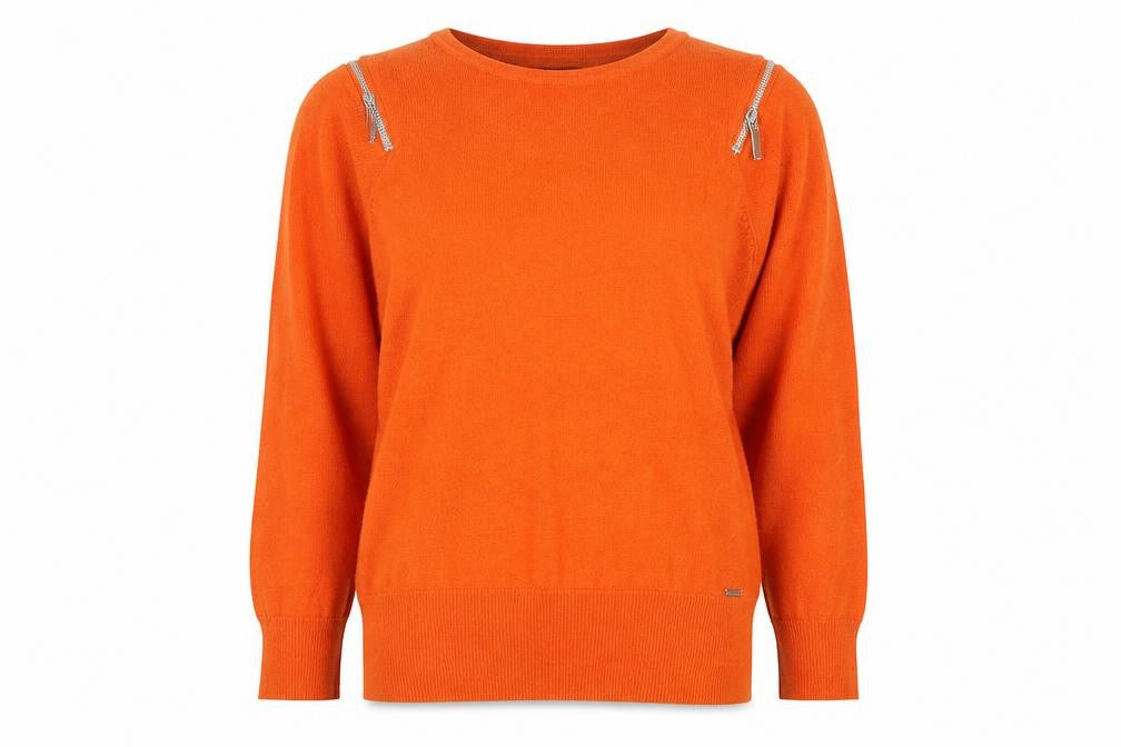 Womens UK Size 8 Star by Julien Macdonald Orange Pullover Jumper