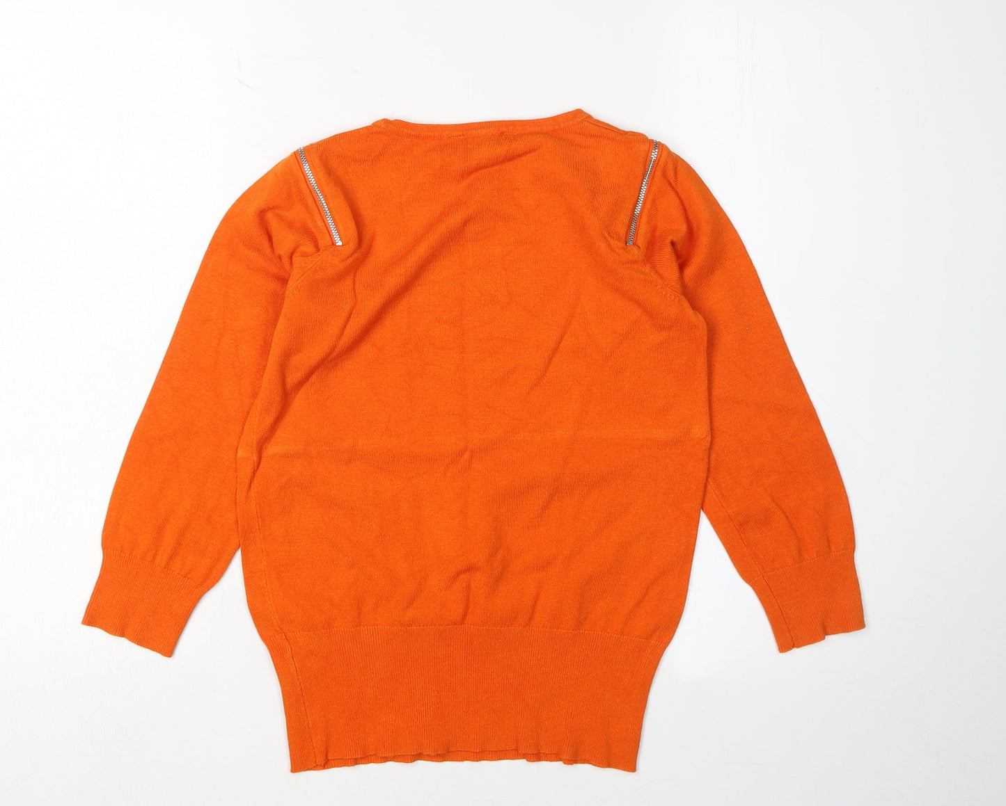 Womens UK Size 8 Star by Julien Macdonald Orange Pullover Jumper