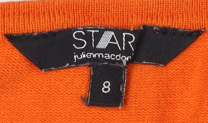 Womens UK Size 8 Star by Julien Macdonald Orange Pullover Jumper