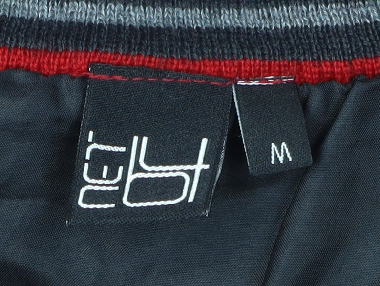 Men's Red Full Zip Jumper M Knit Casual Wool Blend