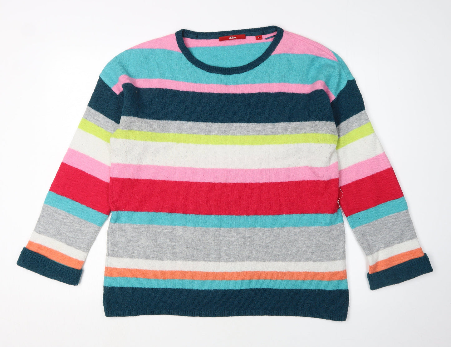 Womens UK Size 12 s.Oliver Multicoloured Pullover Jumper