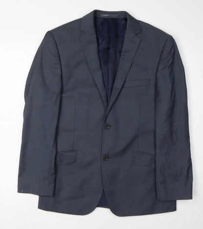 Mens UK Size 38 Paul Costelloe Regular Blue Suit Jacket