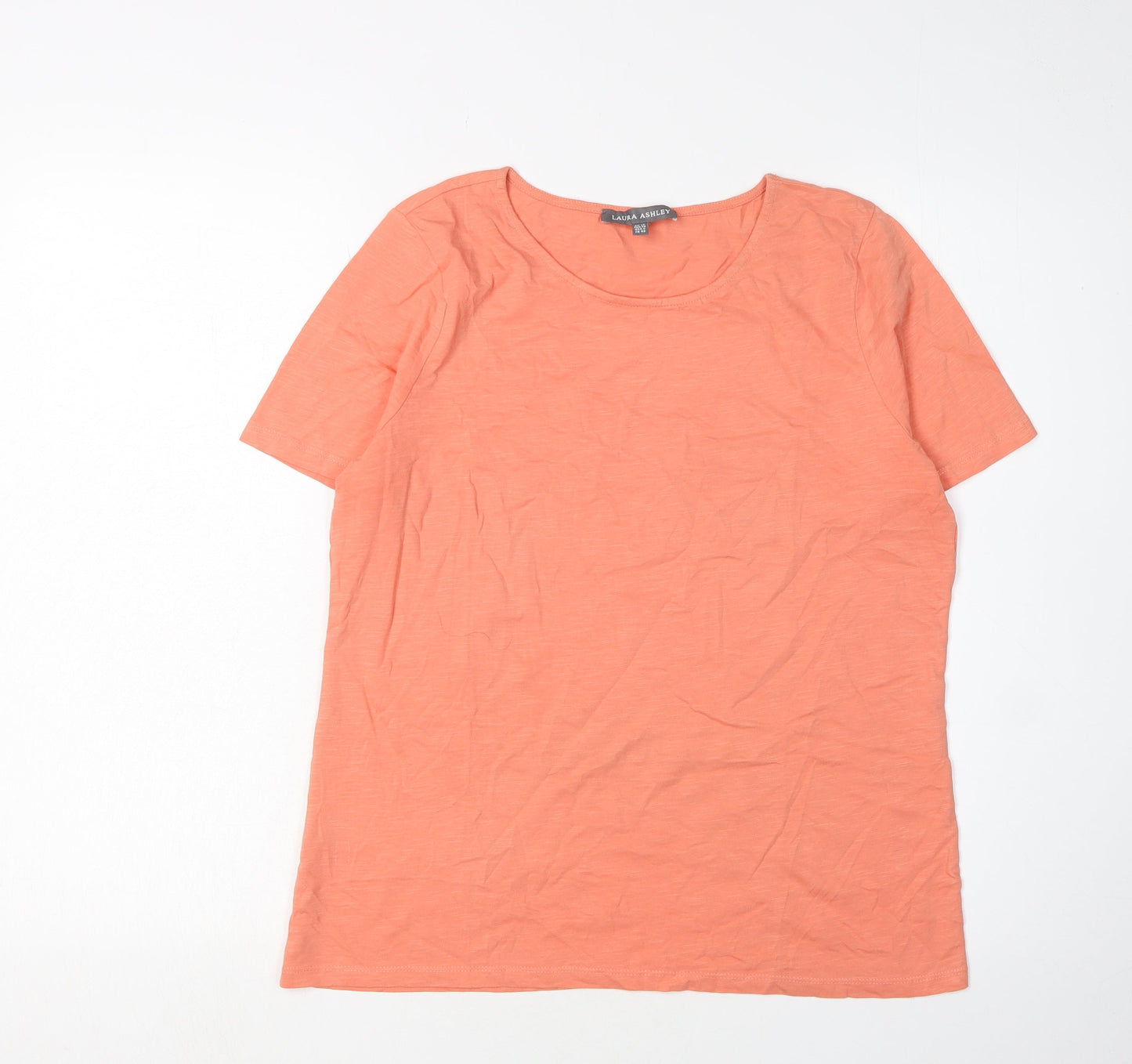 Laura Ashley Women's Orange Basic T-Shirt Size 12