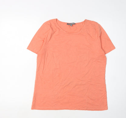 Laura Ashley Women's Orange Basic T-Shirt Size 12