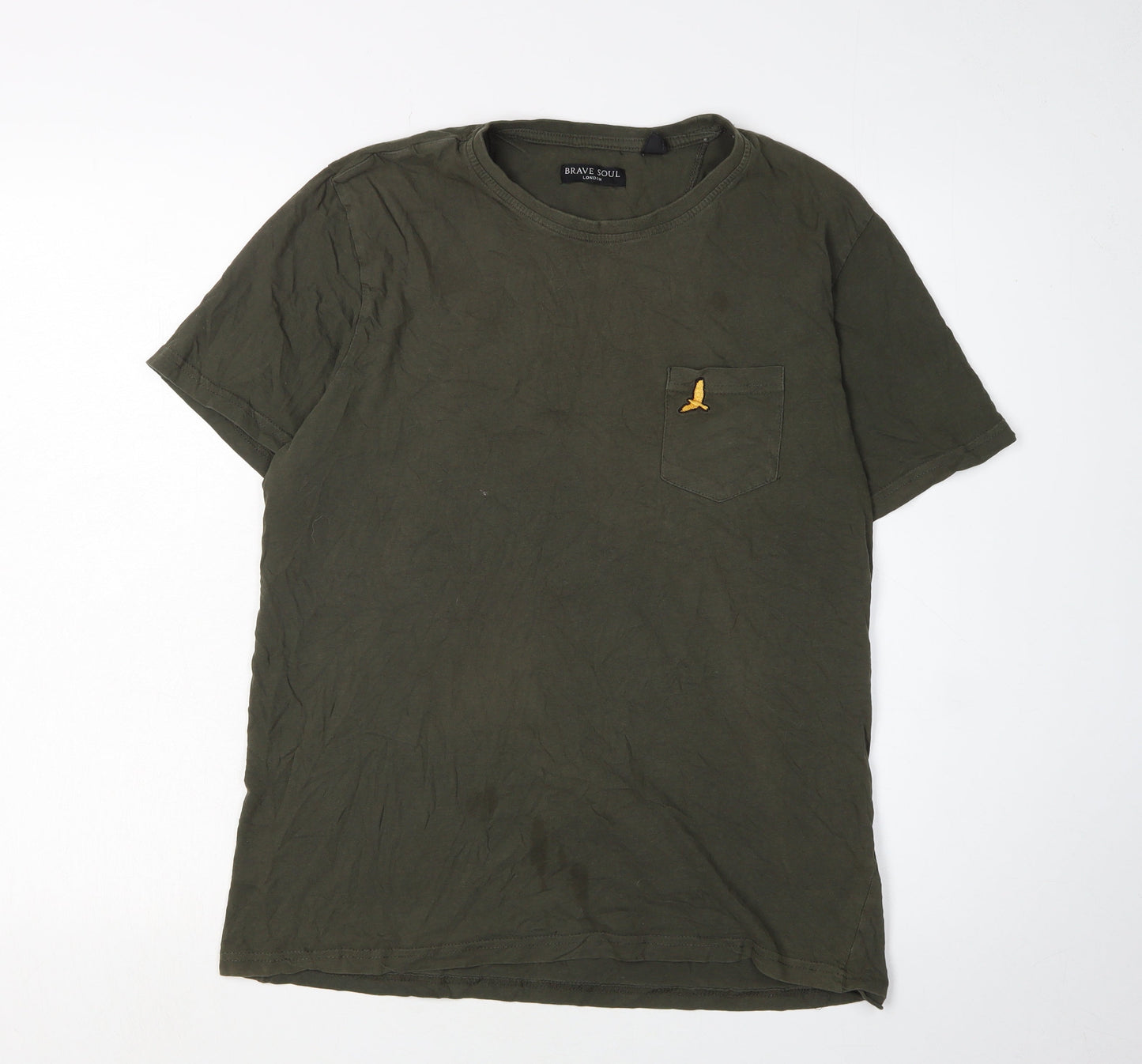 Mens UK Size L Brave Soul Green  T-Shirt