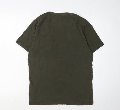 Mens UK Size L Brave Soul Green  T-Shirt