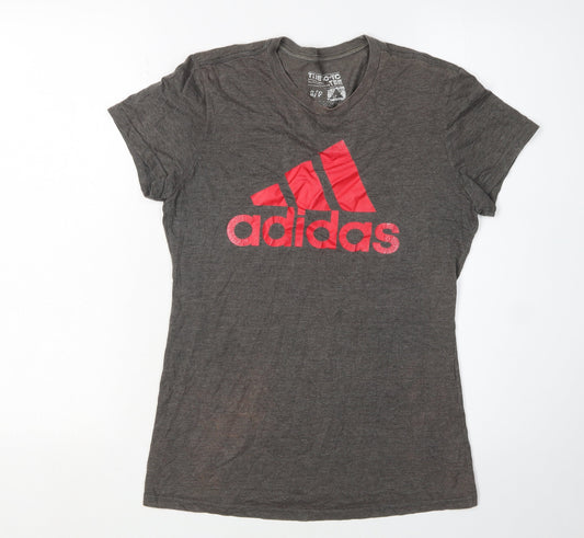 Adidas Women's Grey T-Shirt S - Comfortable Gym Top
