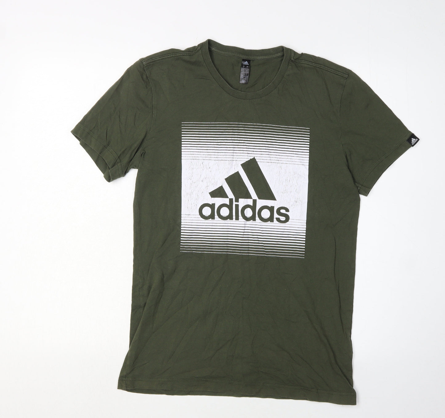 Adidas Men's Green Graphic T-Shirt, Size S