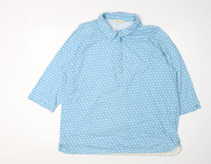 Womens UK Size L Woolovers Blue  Button-Up
