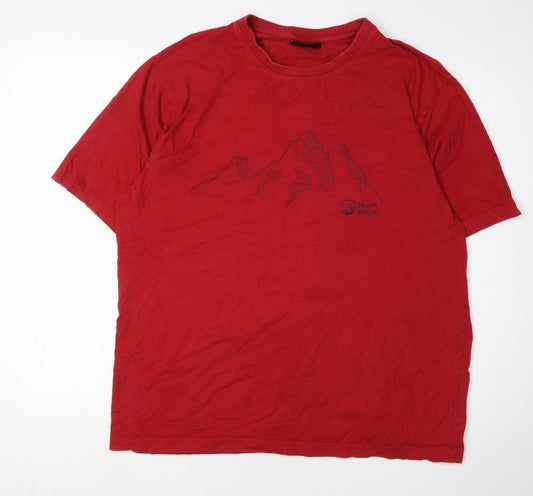 North Ridge Men's Red XL Crew Neck T-Shirt