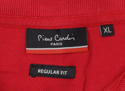 Pierre Cardin Men's Red XL Polo Shirt Regular Fit