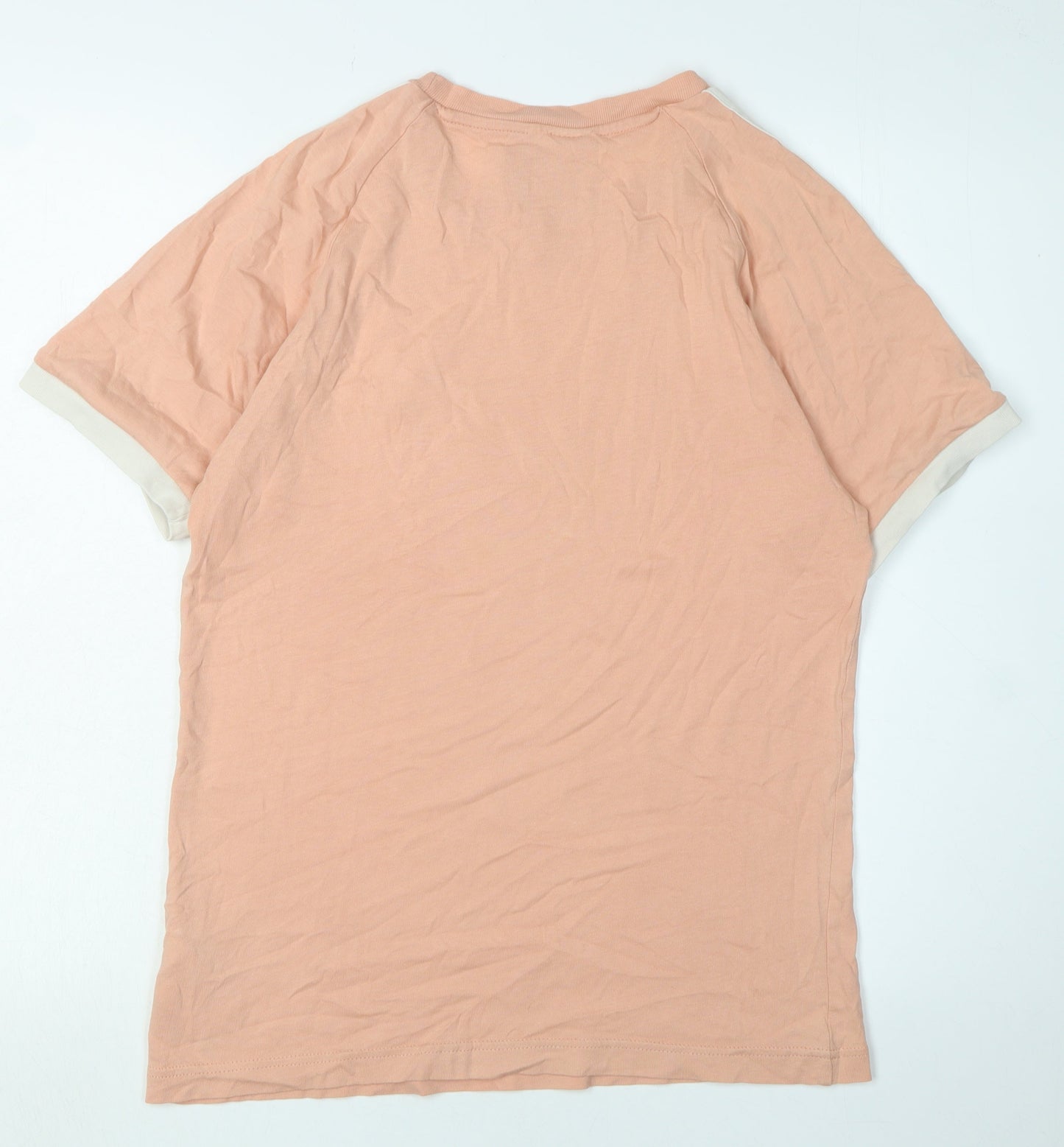 Adidas Women's Pink Cotton T-Shirt XS Raglan Sleeve