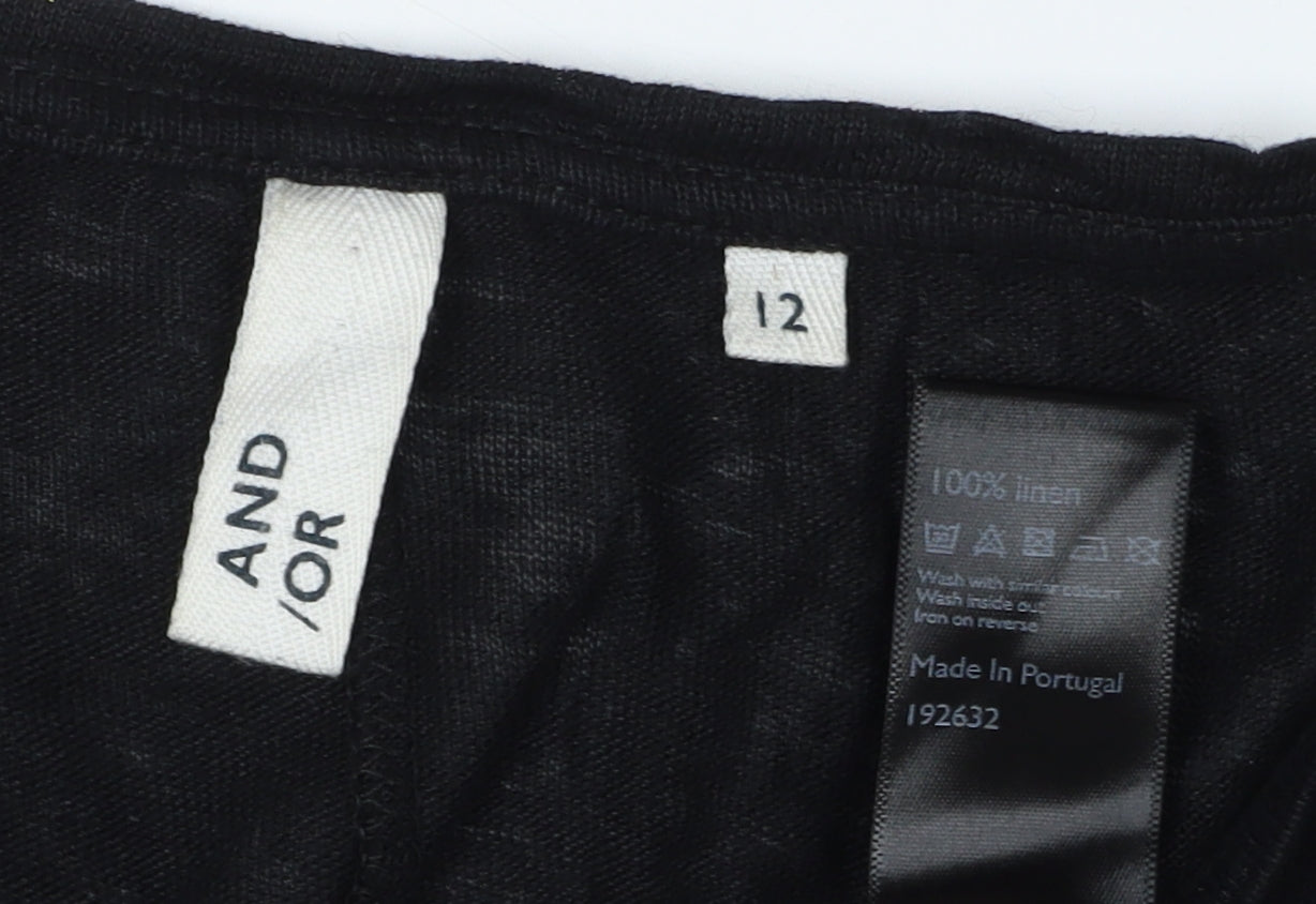 Womens UK Size 12 And/Or Black