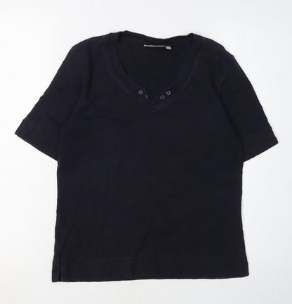 Womens UK Size S CC Black Basic T-Shirt