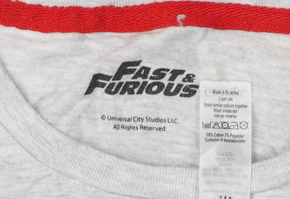 Fast & Furious Men's Grey Movie Graphic T-Shirt S