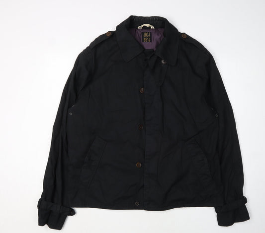 Mens UK Size XL JBCJ Black Trench Coat