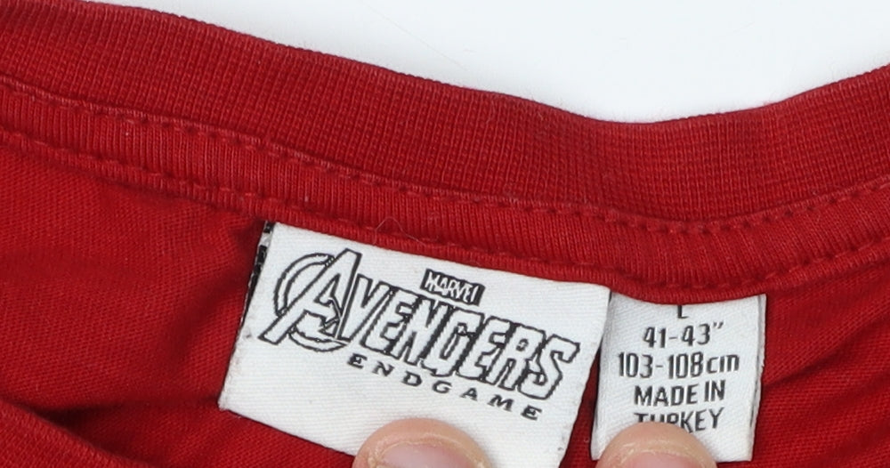 Marvel Men's Red Avengers Graphic T-Shirt L