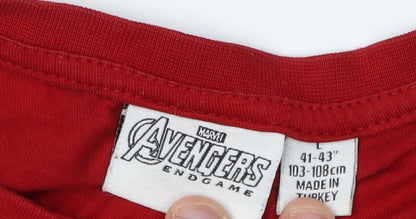 Marvel Men's Red Avengers Graphic T-Shirt L